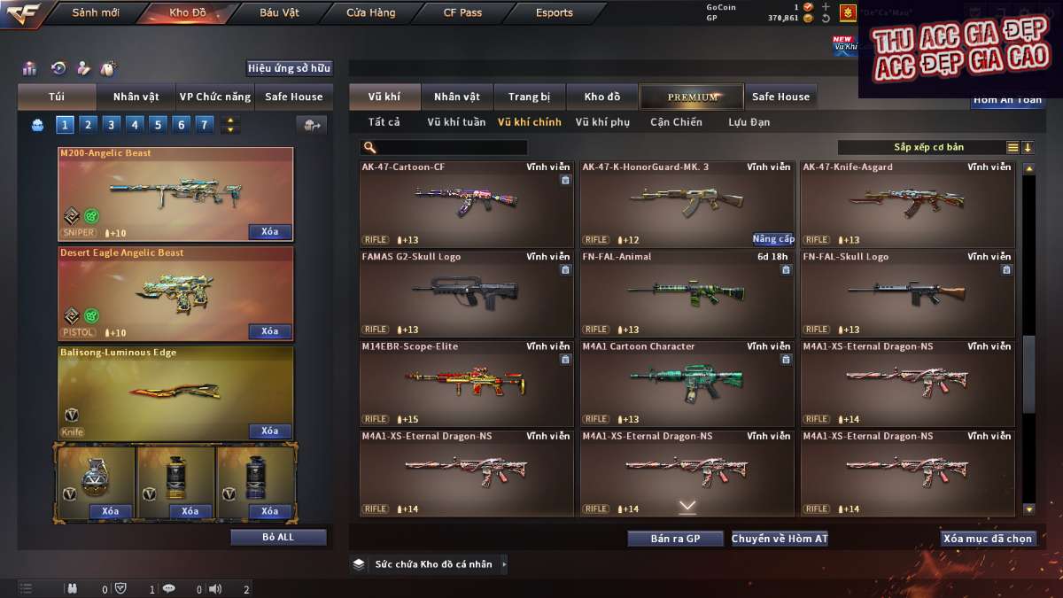 shop acc cf uy tin gia re